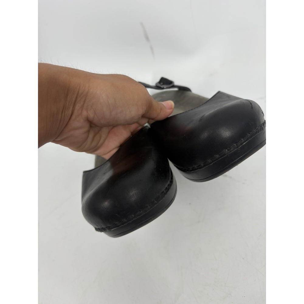 Dansko Sam Black Leather Closed Toe Mary Jane Women's Clog Size 40 EU/9.5-10 US - Picture 3 of 10